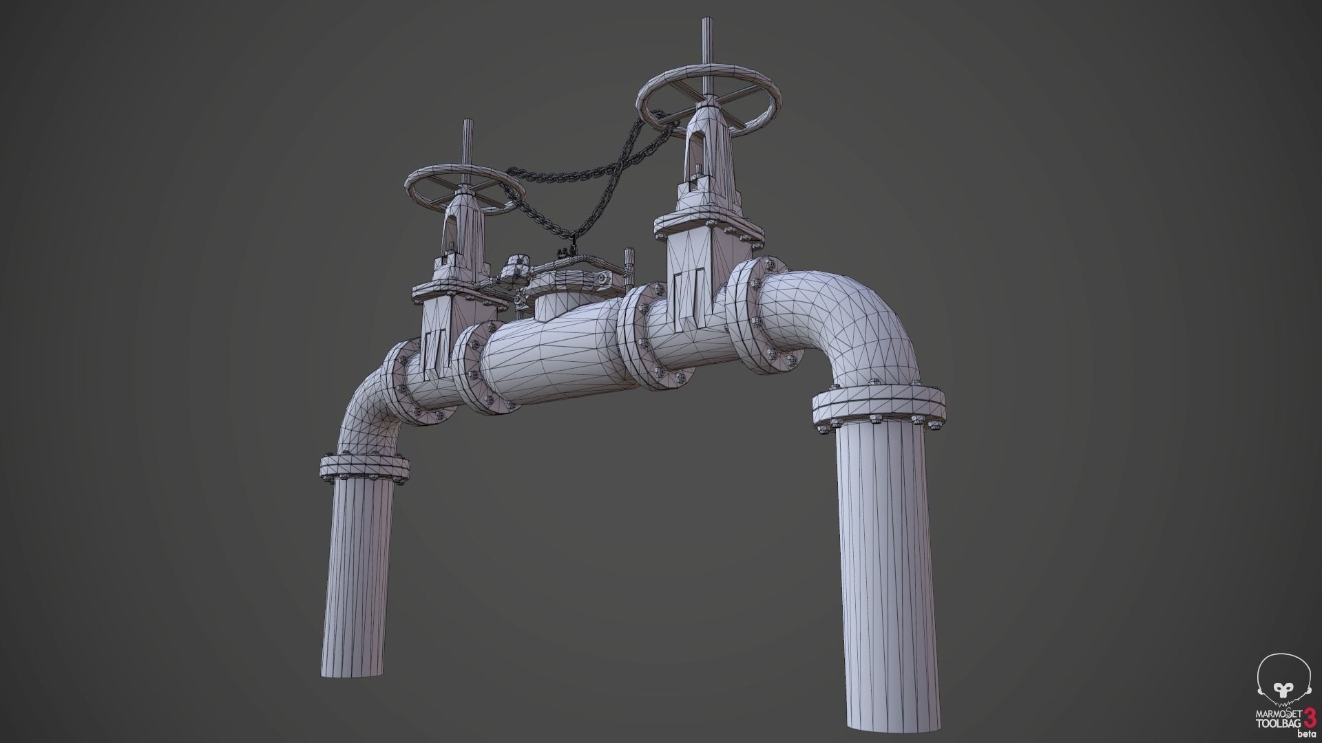 Backflow Prevention Device - Utilities - Environment asset Low-poly 3D model_4