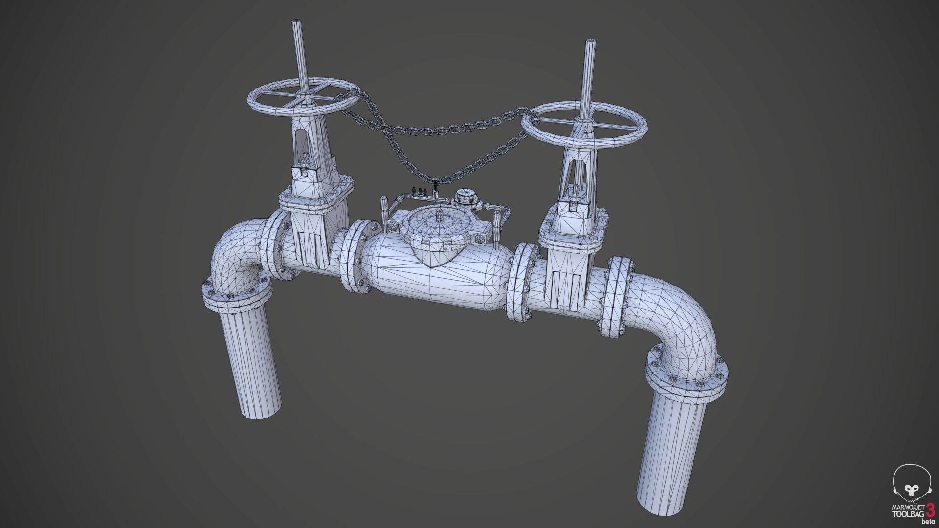 Backflow Prevention Device - Utilities - Environment asset Low-poly 3D model_3