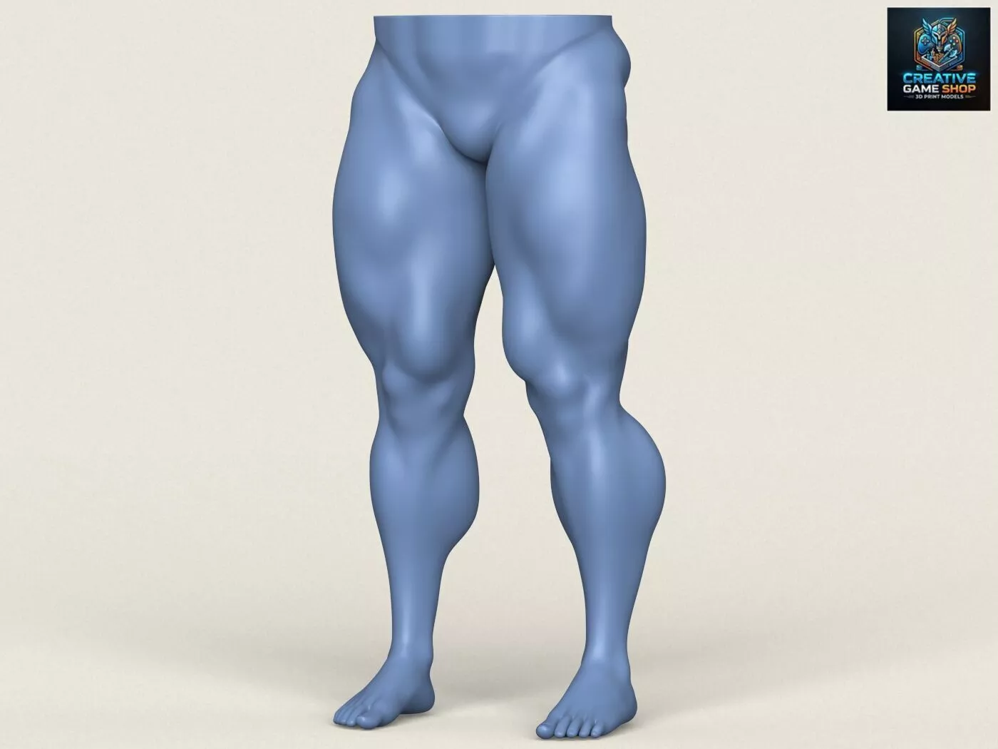 Muscular Man Leg Pose 01 3D print model