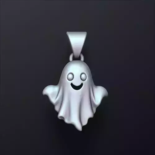 Halloween Spooky Ghost Charm Pendant 3D print model