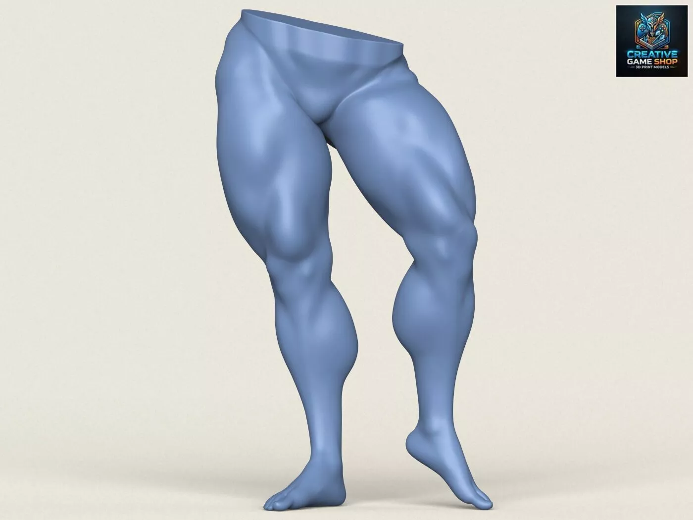 Muscular Man Leg Pose 05 3D print model
