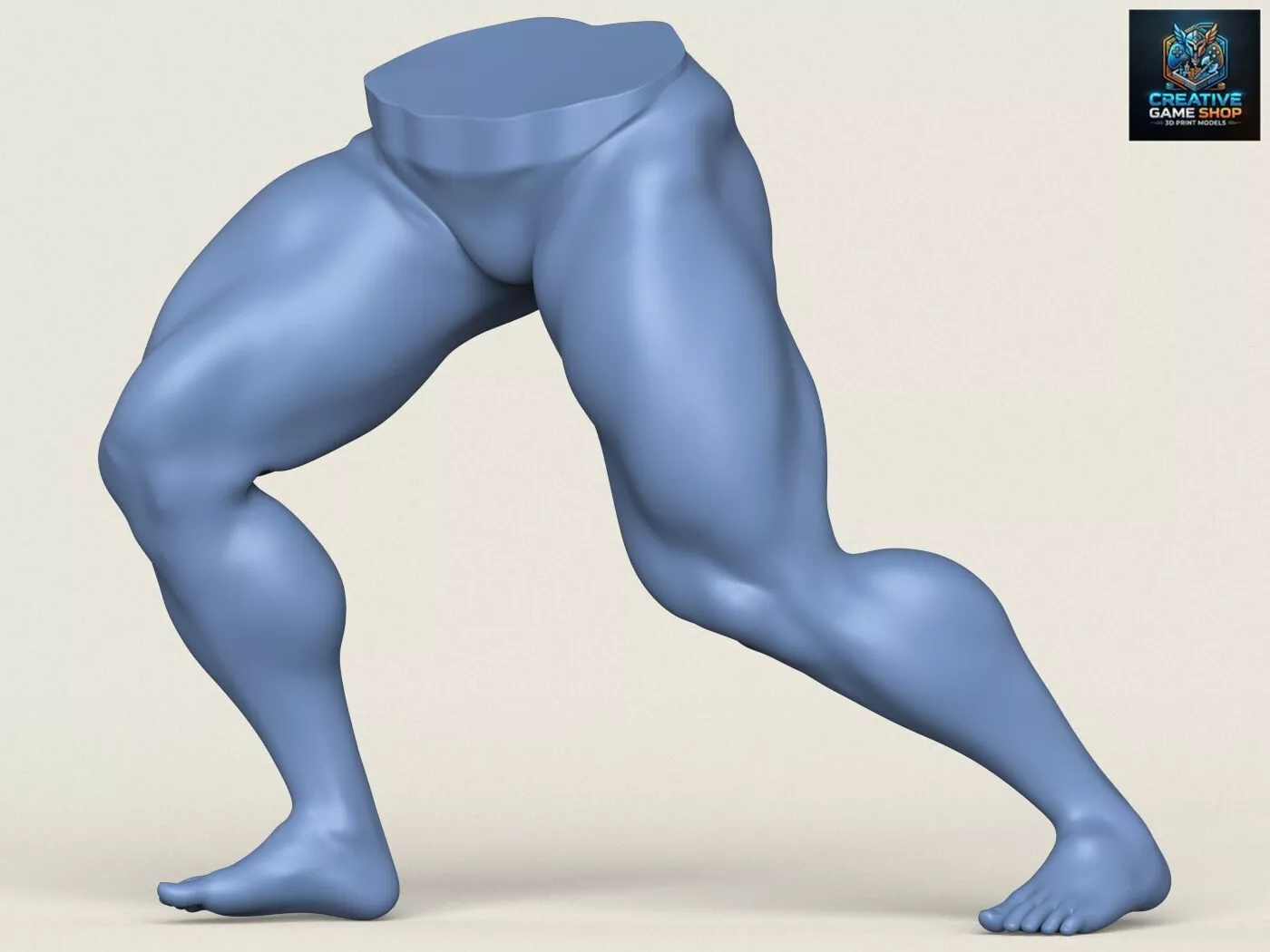 Muscular Man Leg Pose 06 3D print model