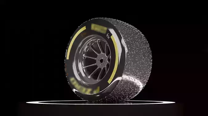 F1 Reifen Formel 1 - Reifen - Rad - Pirel 3D-Modell - Raintire