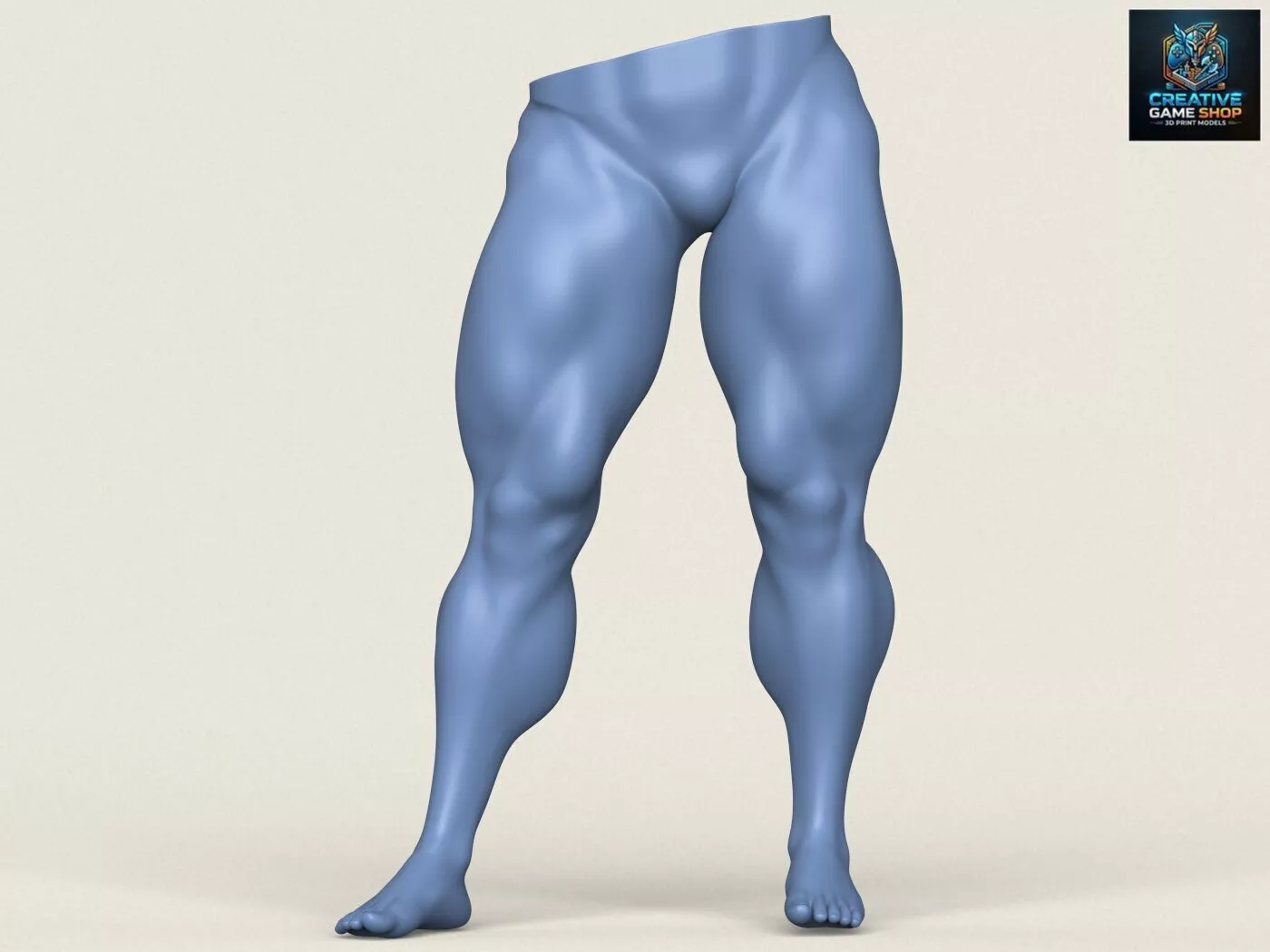Muscular Man Leg Pose 07 3D print model