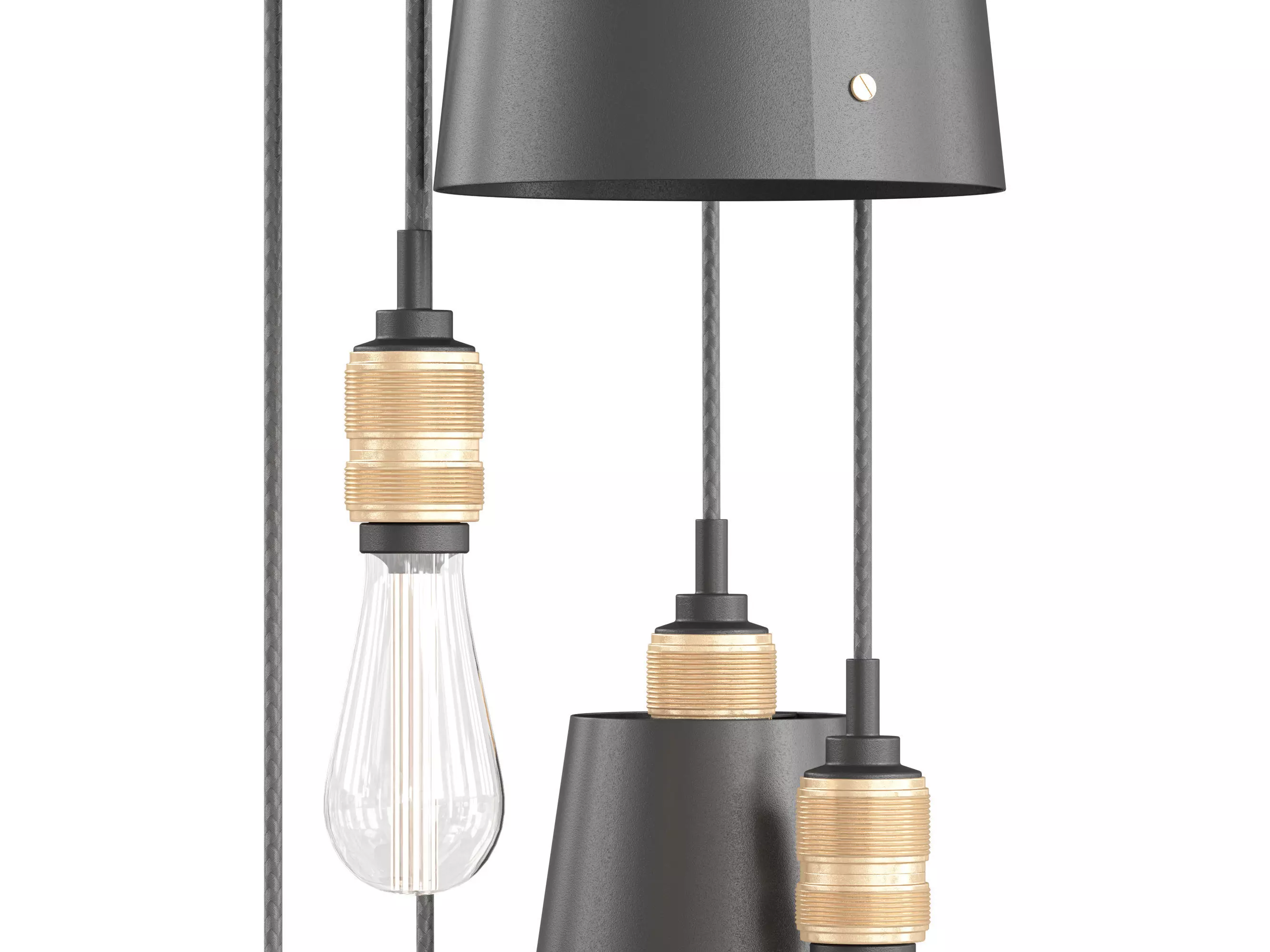 Hook Pendant-6Light 3D model_4