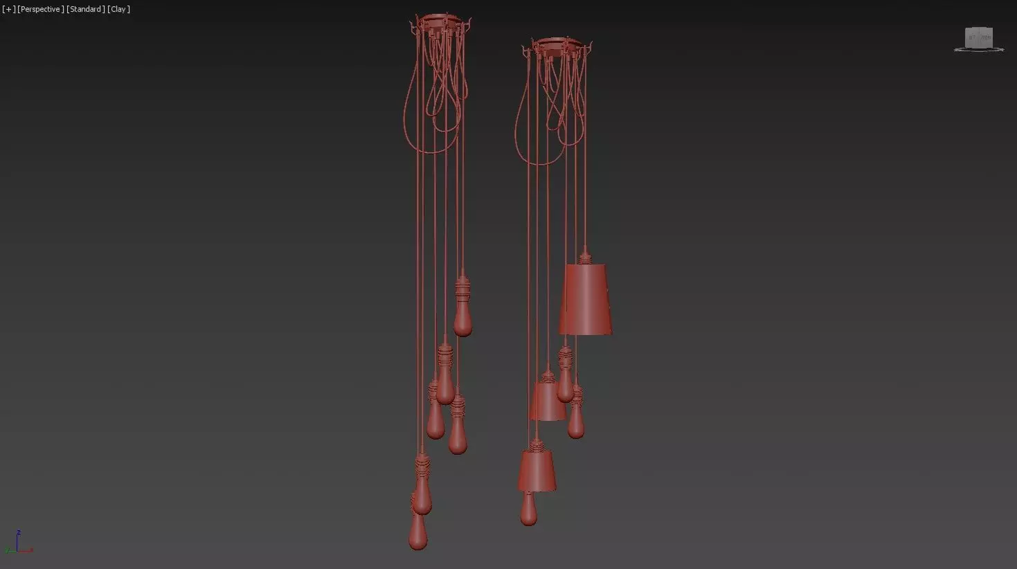 Hook Pendant-6Light 3D model_20
