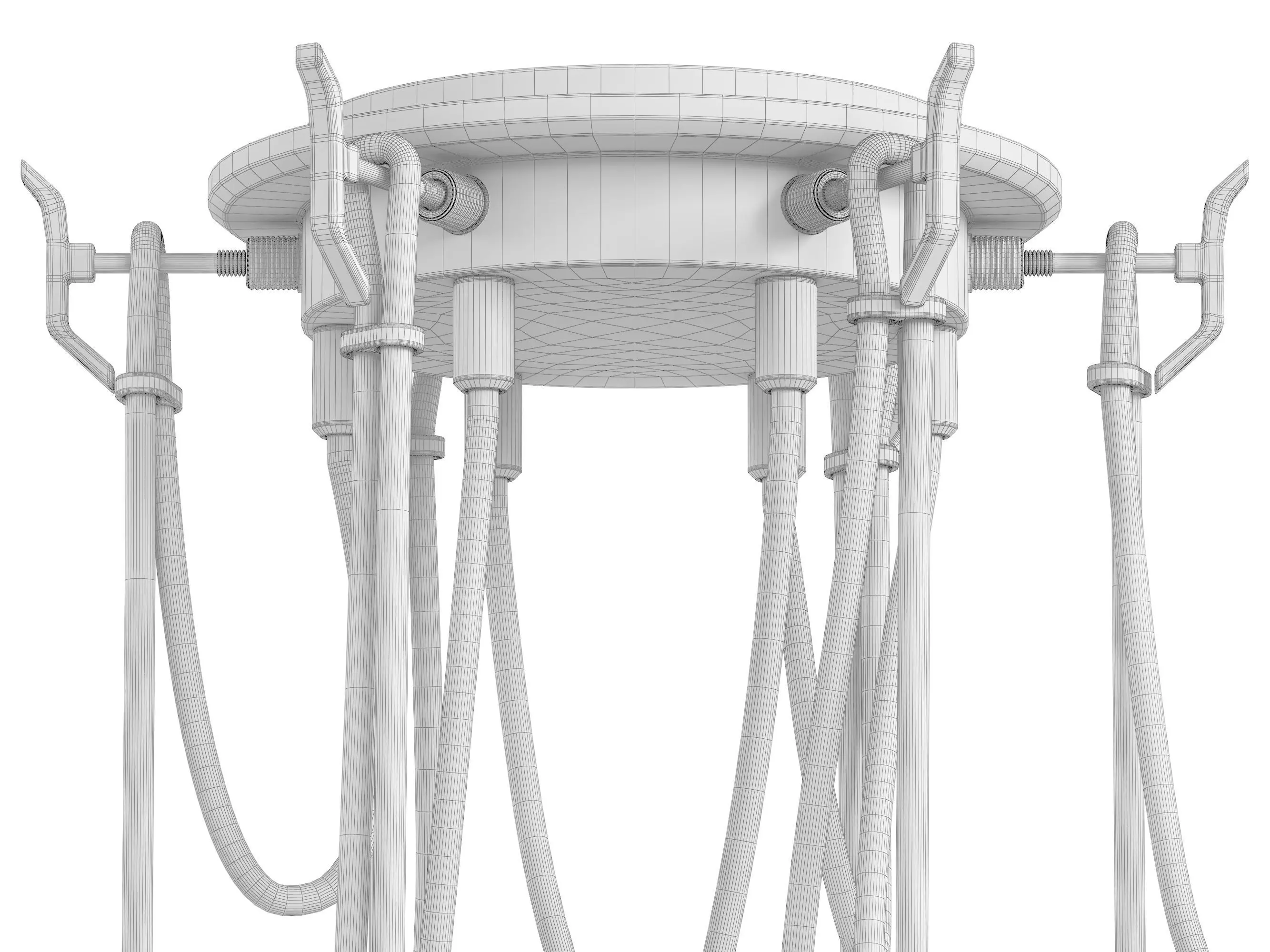 Hook Pendant-6Light 3D model_14