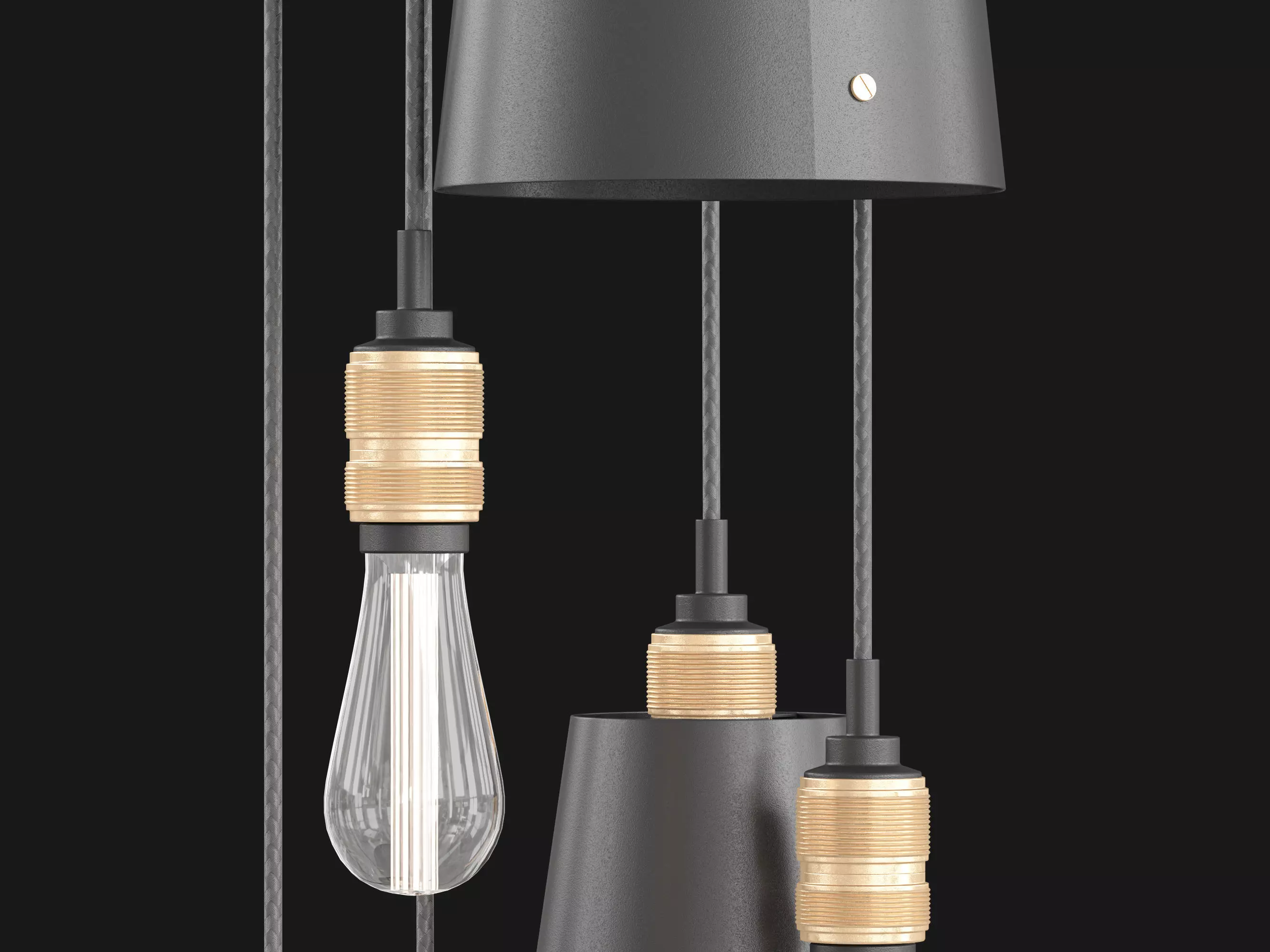 Hook Pendant-6Light 3D model_10