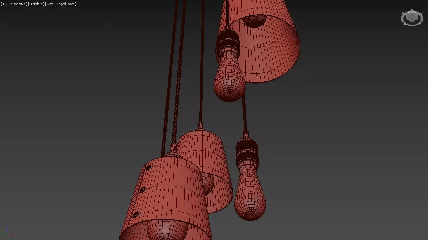 Hook Pendant-6Light 3D model_23