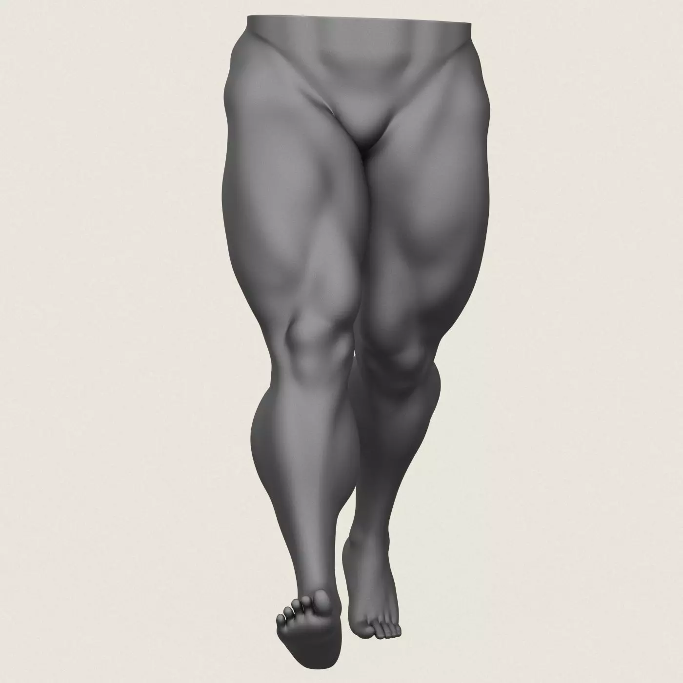 Muscular Man Leg Pose 10 3D print model_1