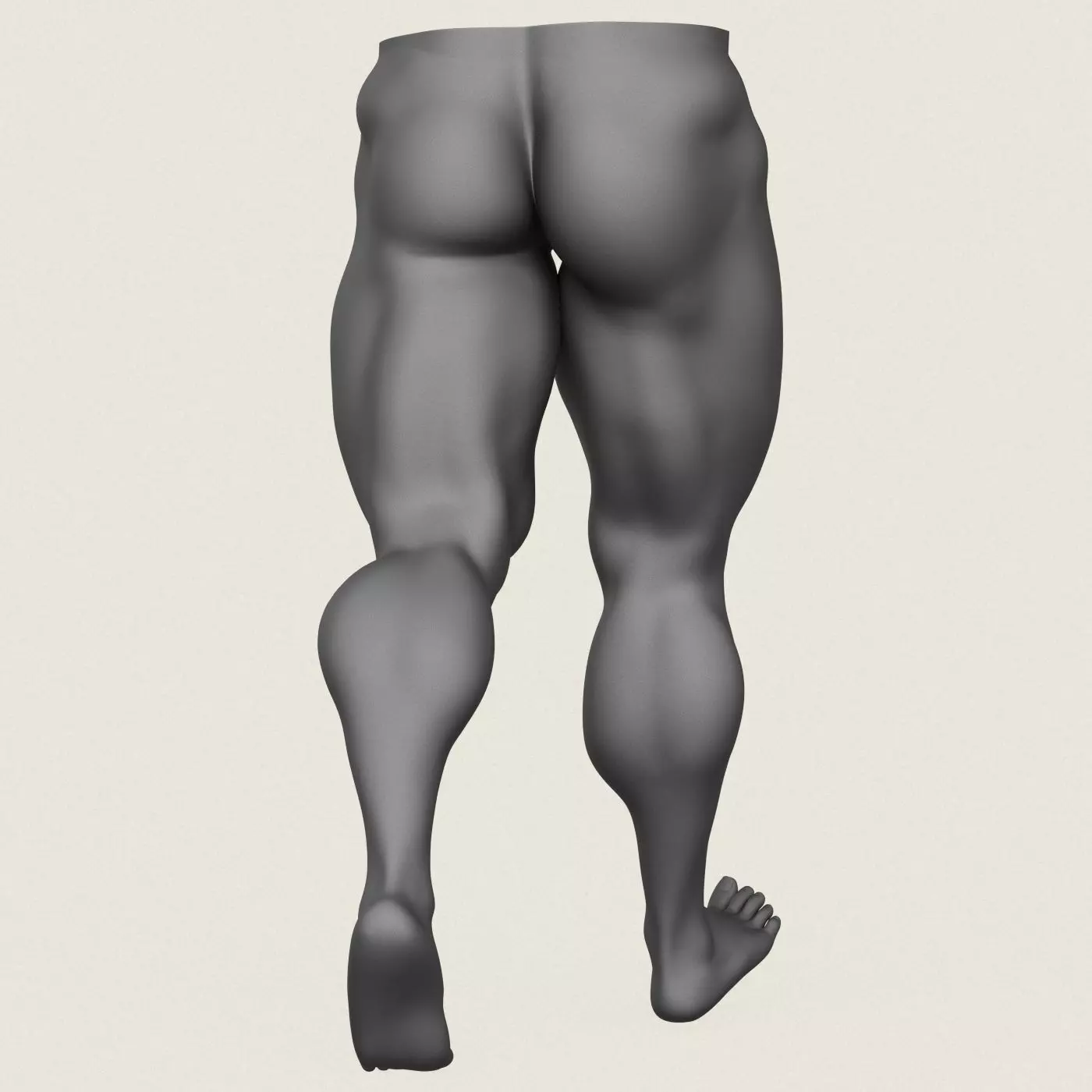 Muscular Man Leg Pose 10 3D print model_4