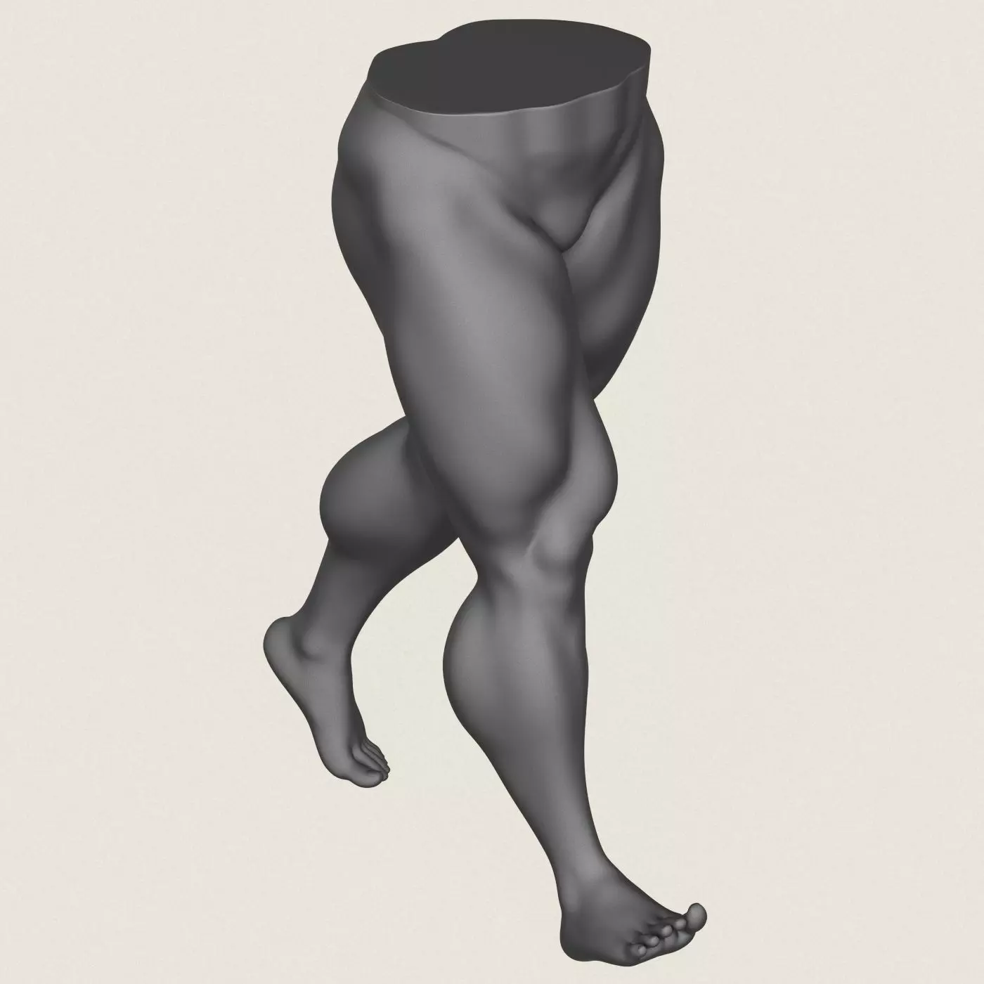Muscular Man Leg Pose 10 3D print model_3
