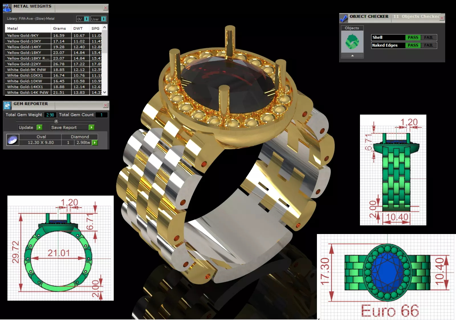 men rolex design stl 3dm ring model ror0064 3D print model