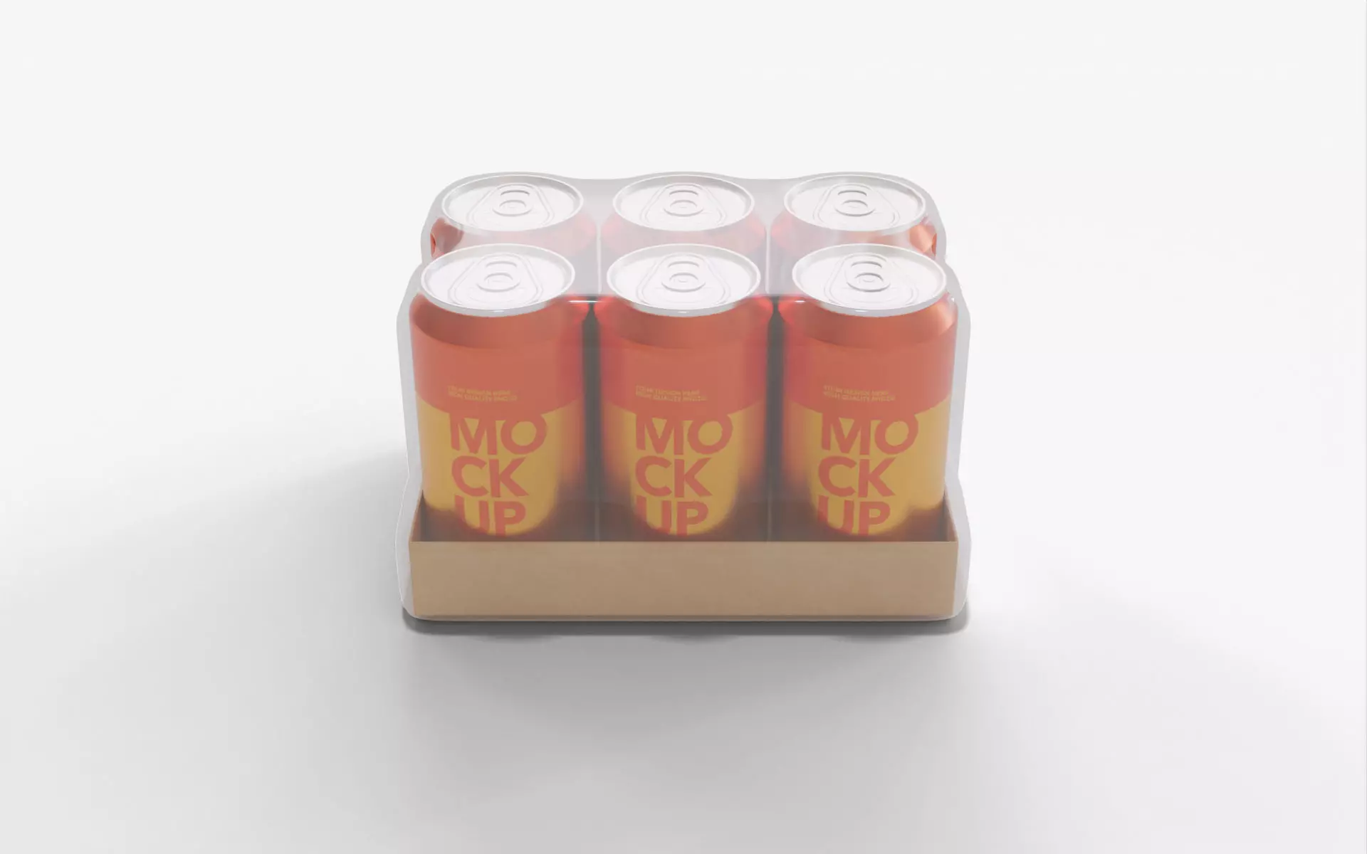 Orange Soda Can Pack of 6 3D model_3