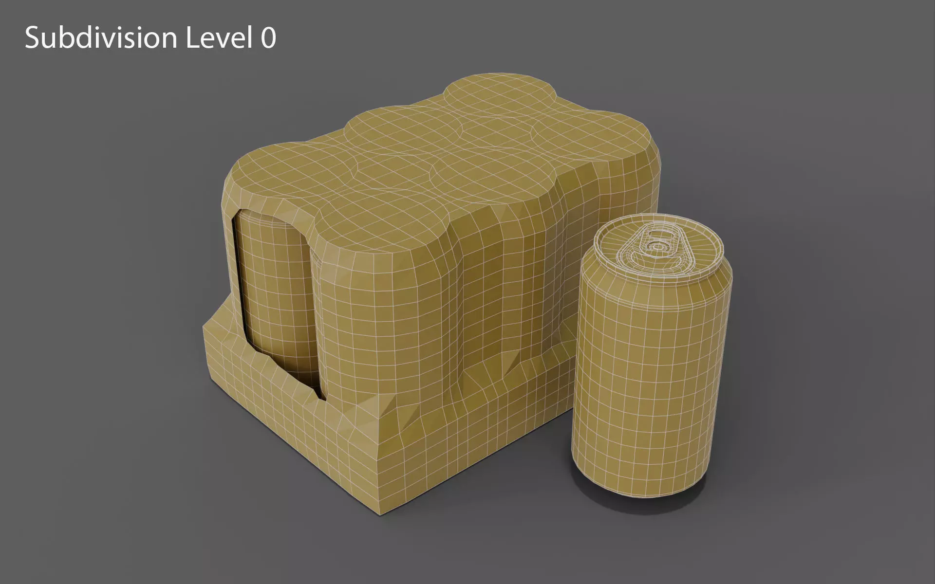 Orange Soda Can Pack of 6 3D model_14