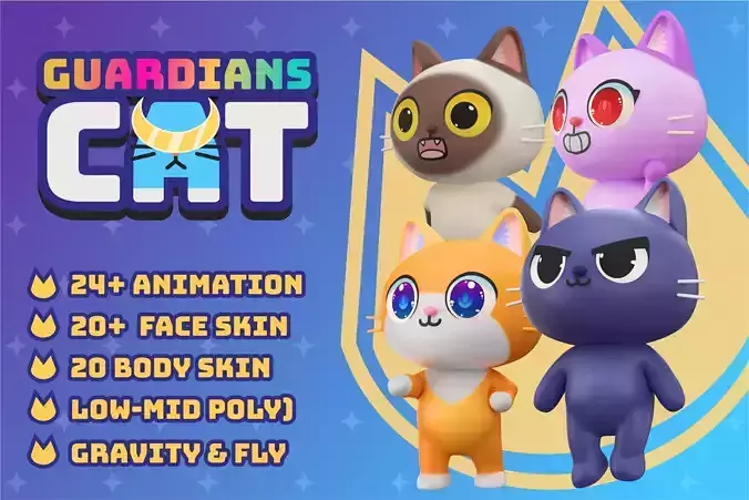 Guardians Cat  Animation Pack