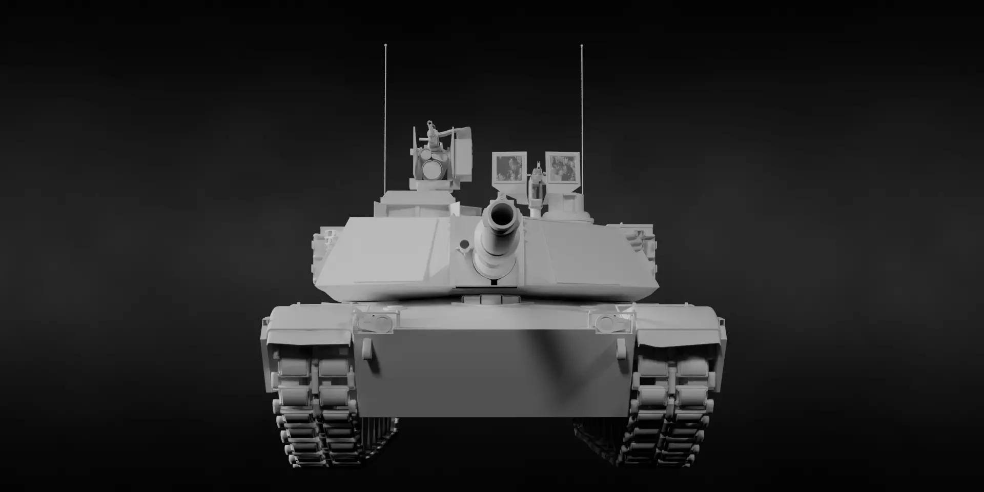 Tank m1 abrams Low-poly 3D model_10