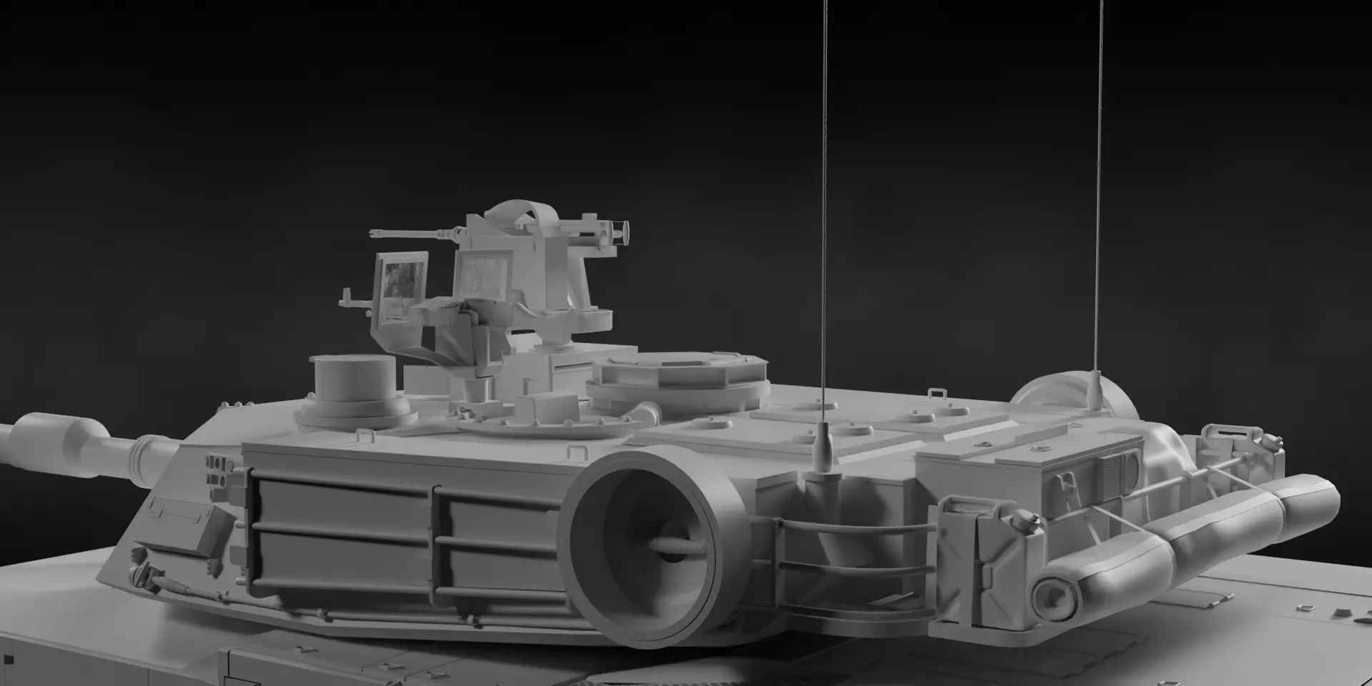 Tank m1 abrams Low-poly 3D model_11