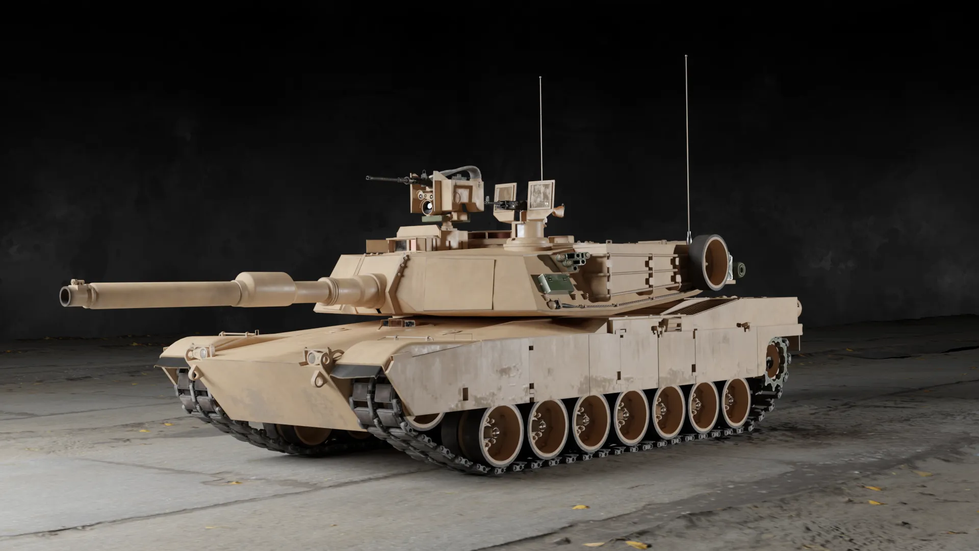 Tank m1 abrams 3D model