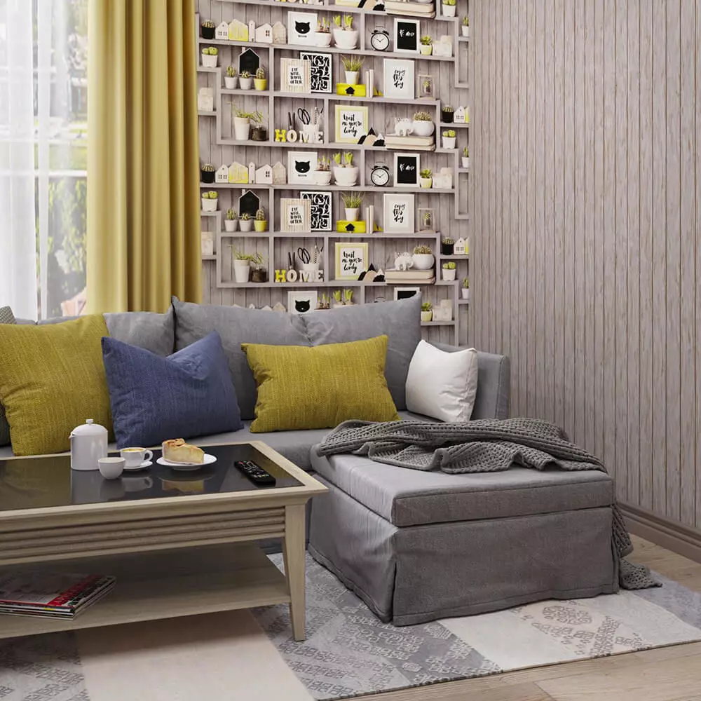 Modern Scandi Bookshelf Texture