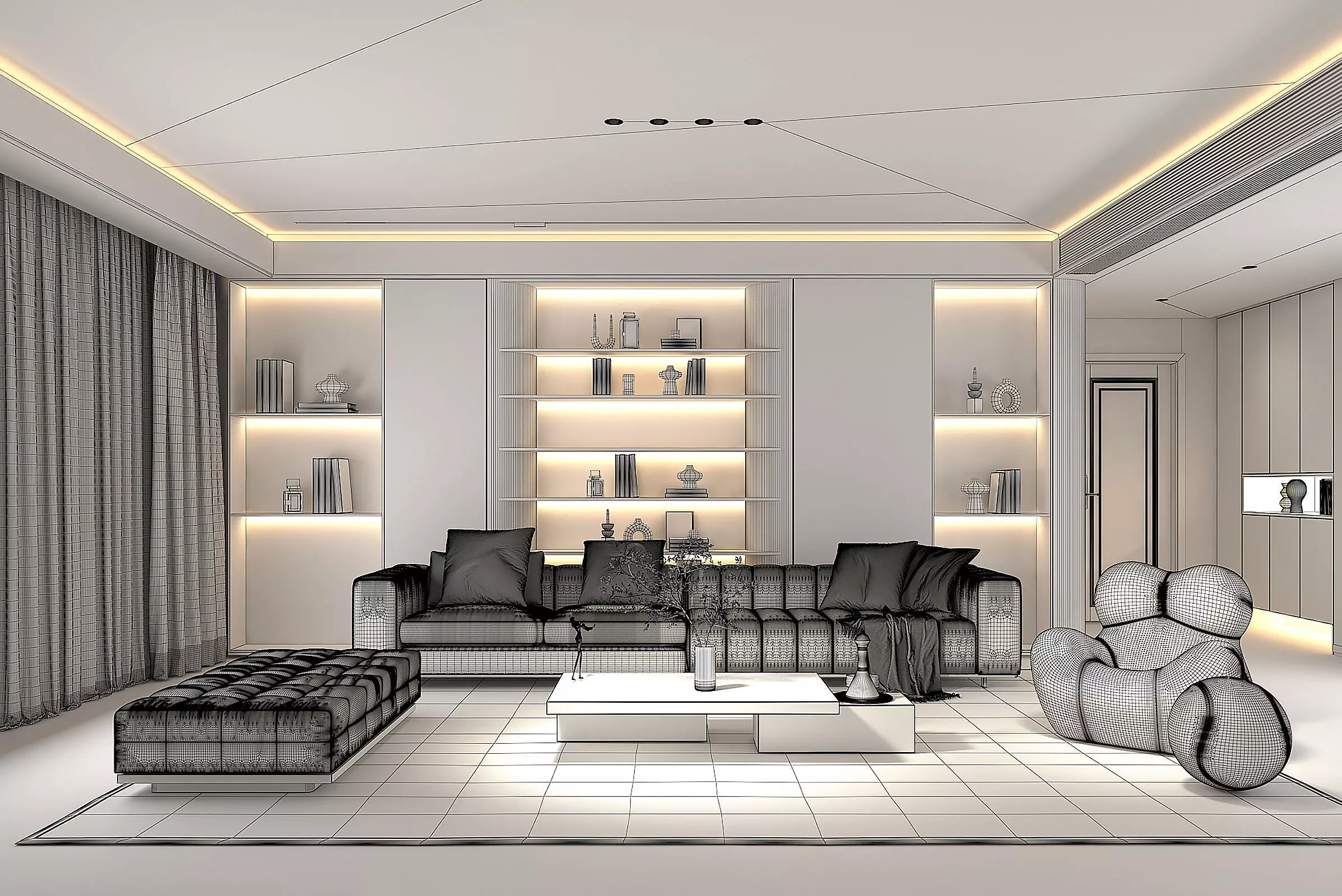 Living Room Scene 10 3D model_8