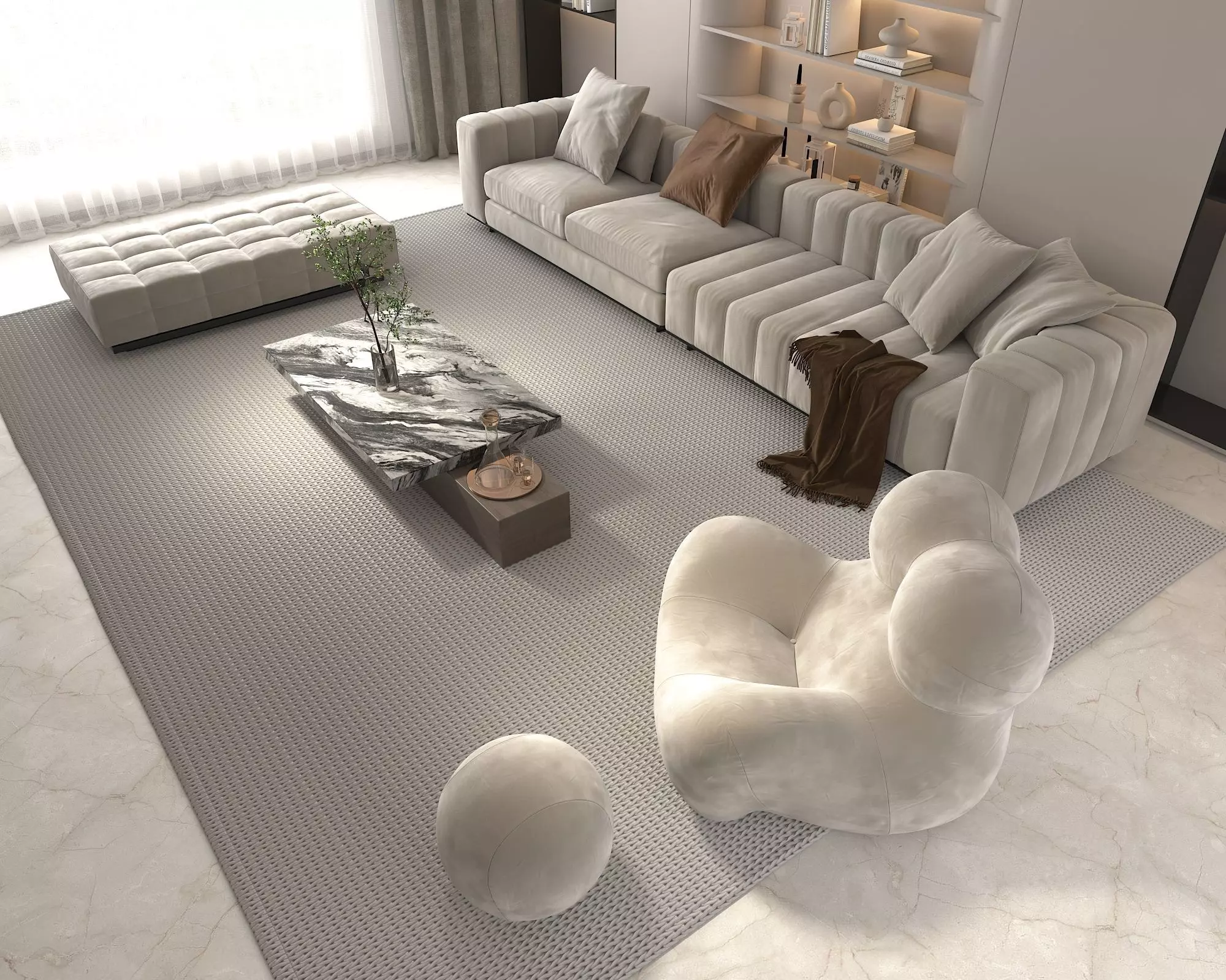 Living Room Scene 10 3D model_7