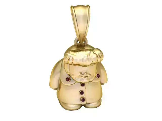 Santa Claus Pendant 3D Printable Model 3D print model Santa Claus Pendant 3D Printable Model 3D print model