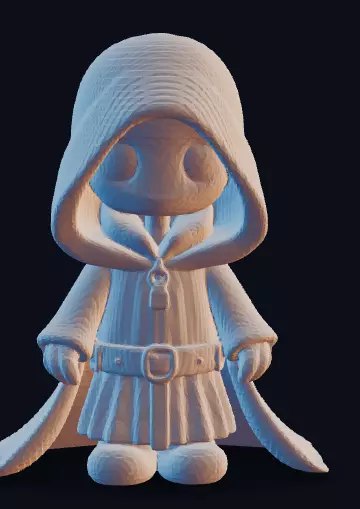 Chibi Grim Reaper Halloween Pumpkin Edition 3D print model_0