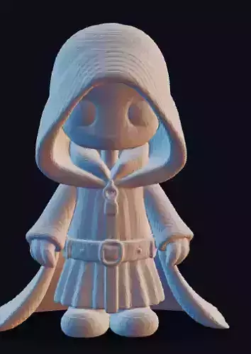 Chibi Grim Reaper Halloween Pumpkin Edition 3D print model