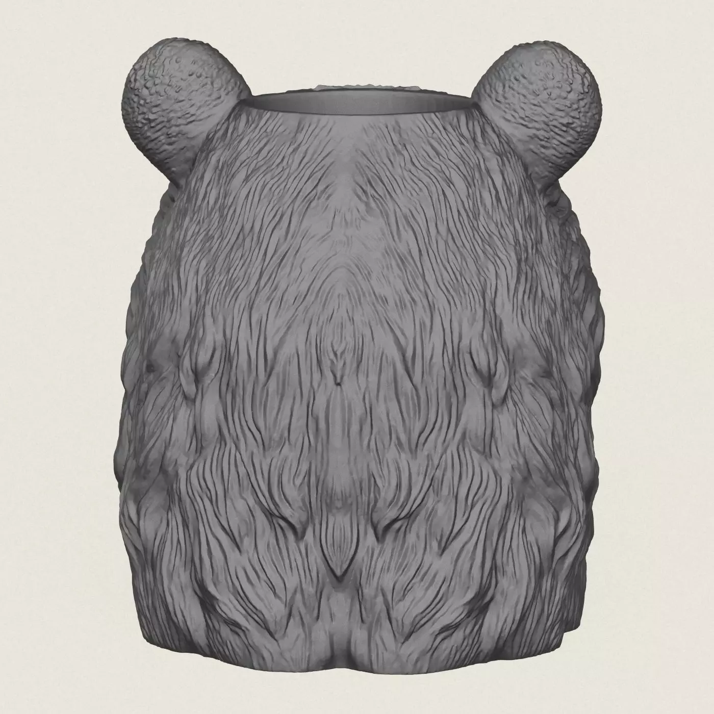 Bear Head Vase Print Ready 3D Model 3D print model_6