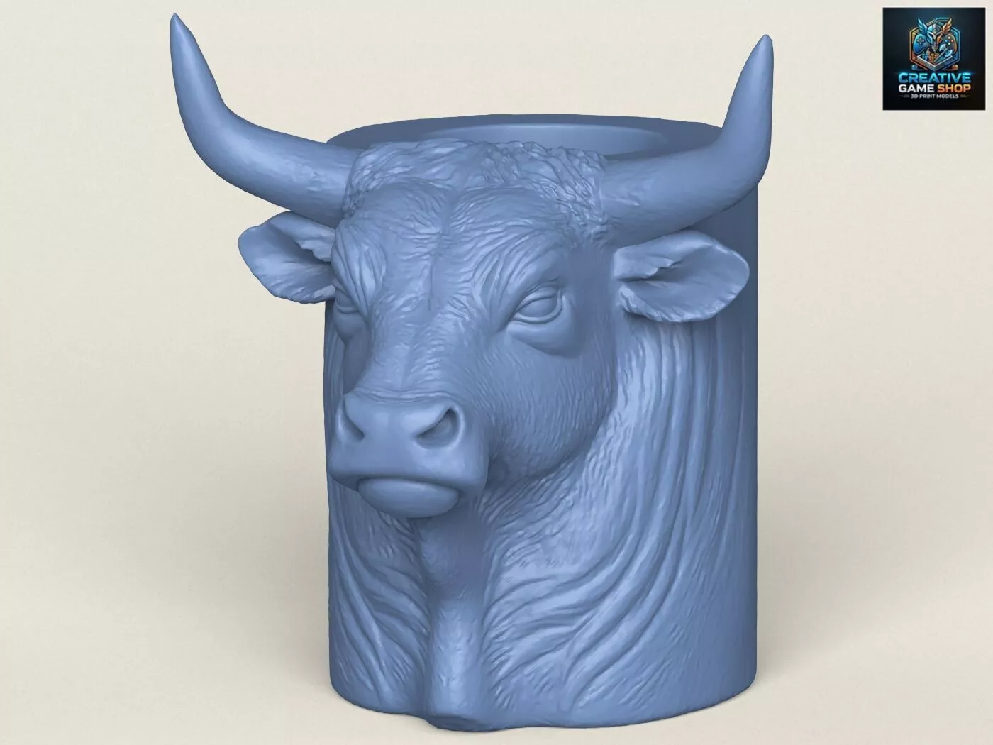 Indian Bull Ox Flower Pot 3D print model