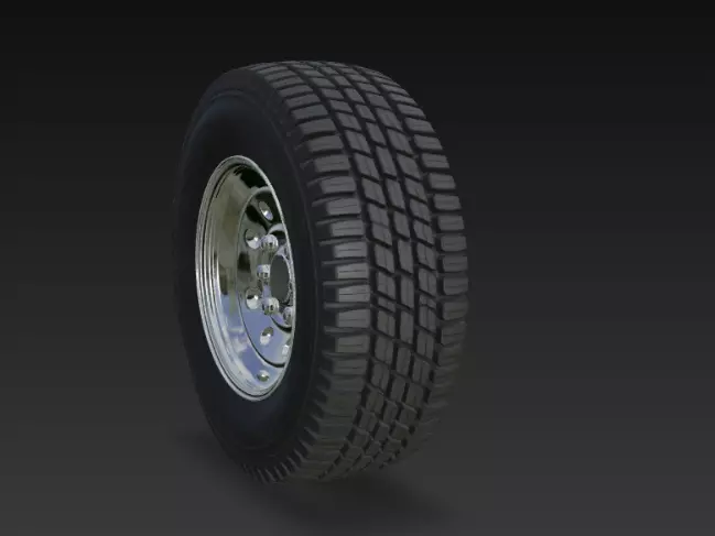 Tyre 3D Model for Jeep Car Vehicle  3D model_4