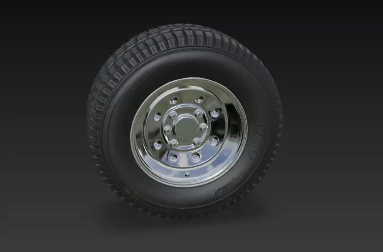 Tyre 3D Model for Jeep Car Vehicle  3D model_2