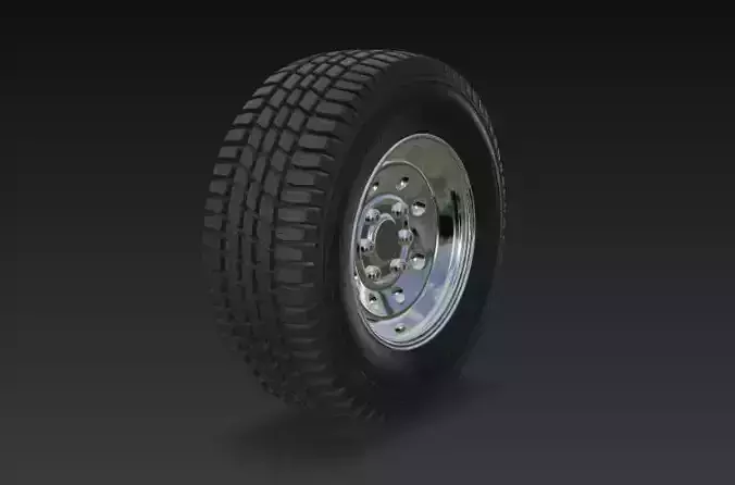 Tyre 3D Model for Jeep Car Vehicle 