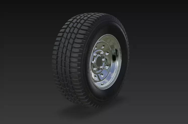 Tyre 3D Model for Jeep Car Vehicle  3D model_0