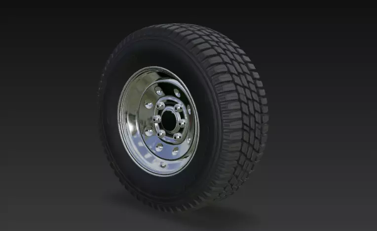 Tyre 3D Model for Jeep Car Vehicle  3D model_3