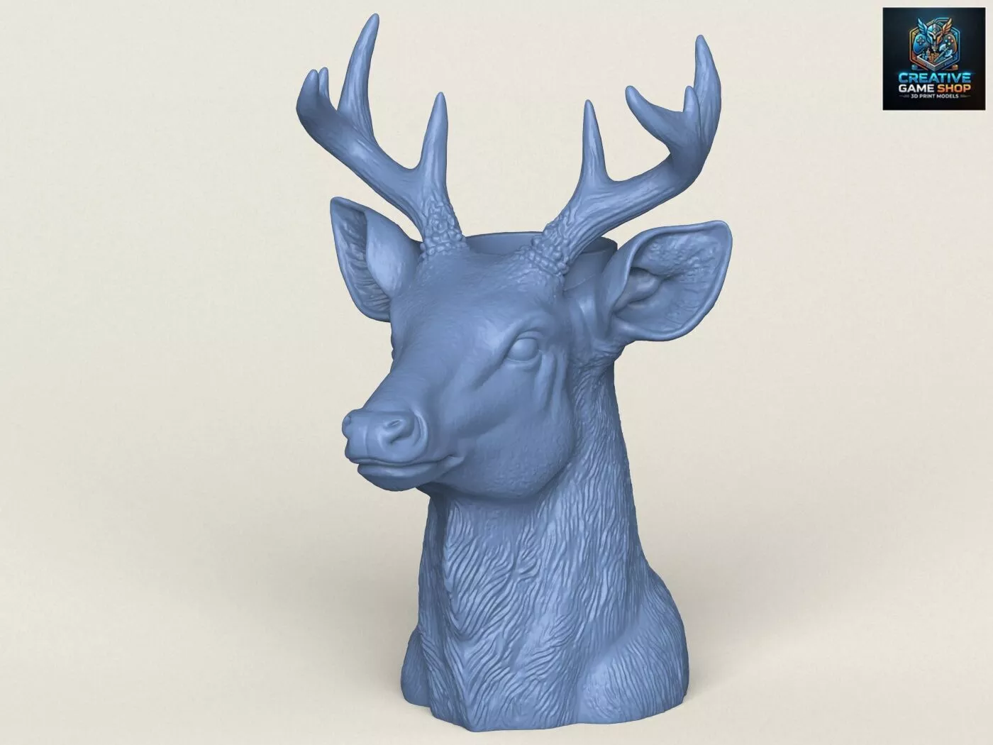 Deer Animal Head Vase 3D print model