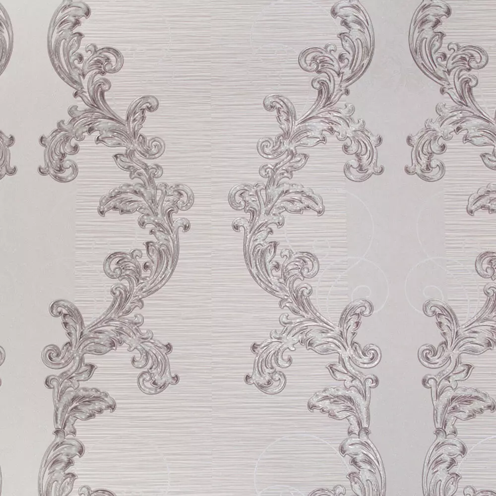 Baroque Silver Scroll Wallpaper Texture_1