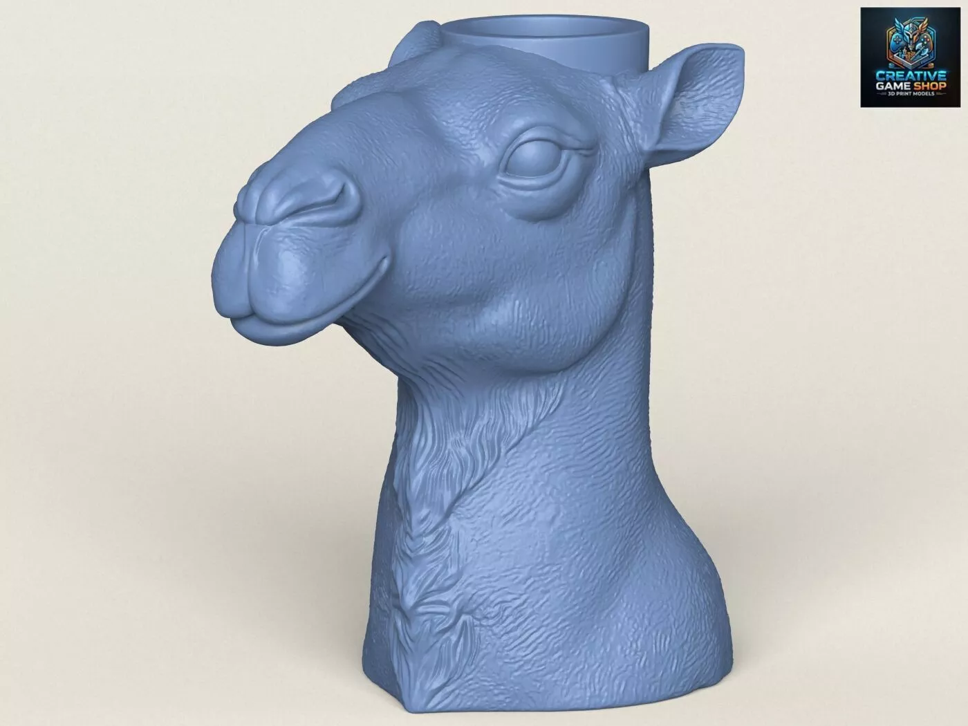 Camel Animal Face Vase 3D print model