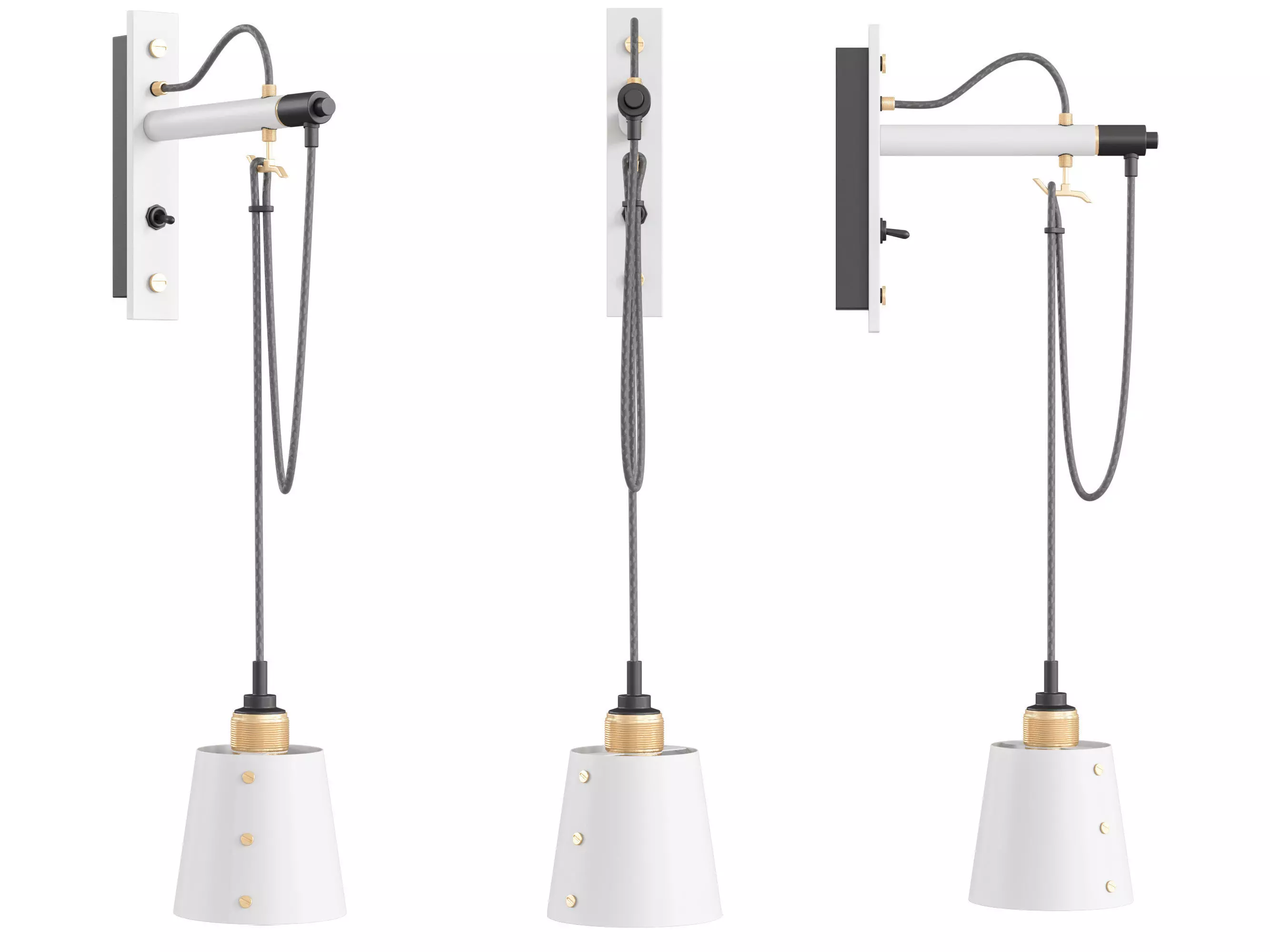 Hook Wall light 3D model_4