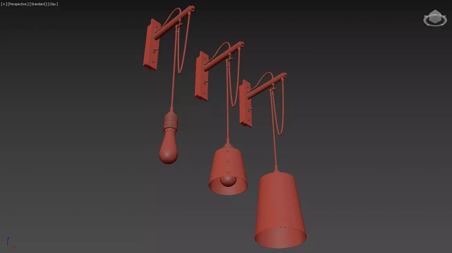 Hook Wall light 3D model_19