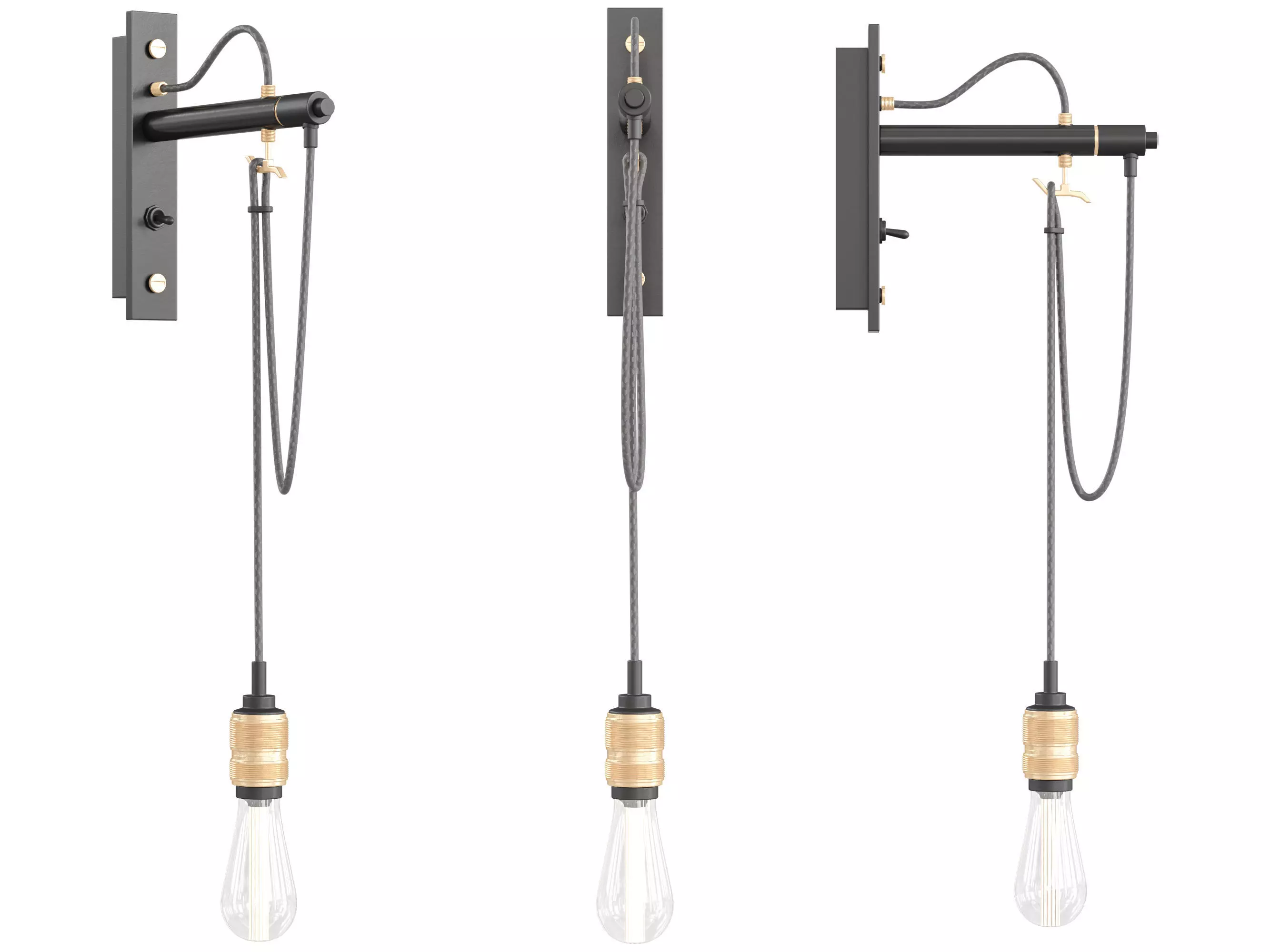 Hook Wall light 3D model_8