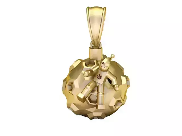 The Voyagers Charm Pendant 3D Printable Model 