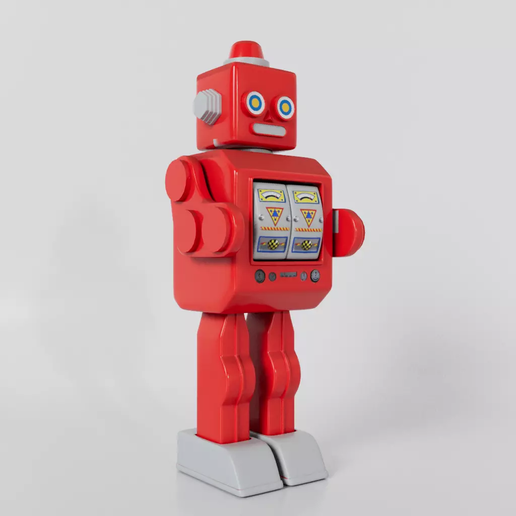 Vintage Robot Toy 3D model_6