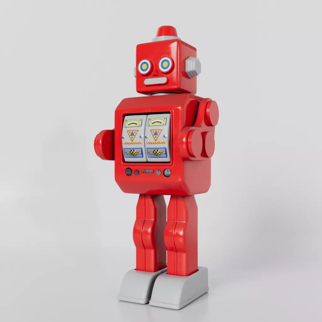 Vintage Robot Toy 3D model_0