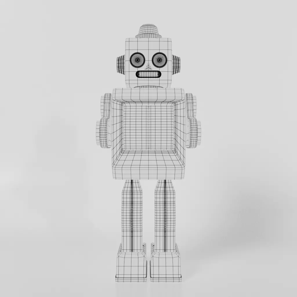 Vintage Robot Toy 3D model_15