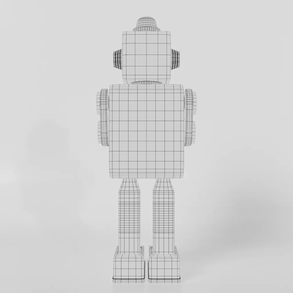 Vintage Robot Toy 3D model_11