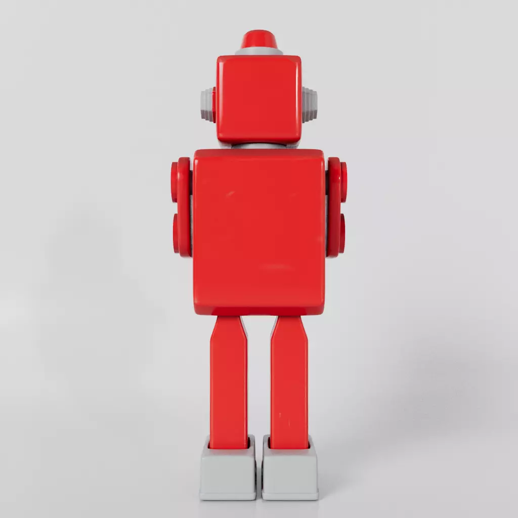 Vintage Robot Toy 3D model_3