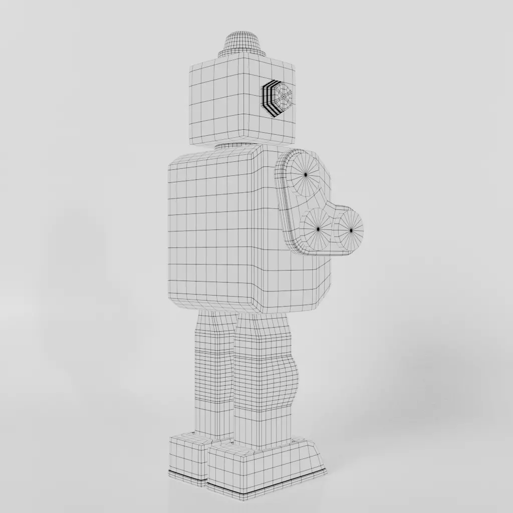 Vintage Robot Toy 3D model_12