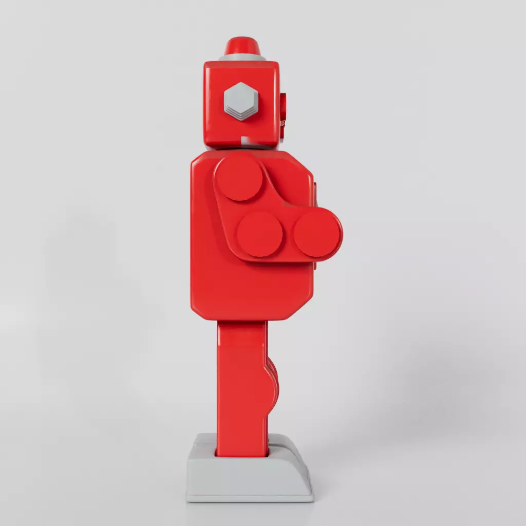 Vintage Robot Toy 3D model_5